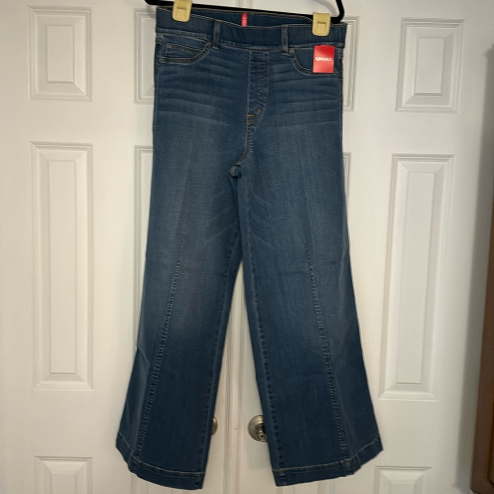 Spanx wide leg pull on denim size XL